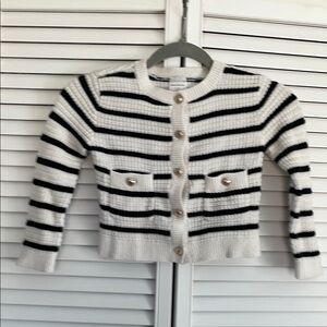 Abercrombie kids Striped Black and White Cardigan